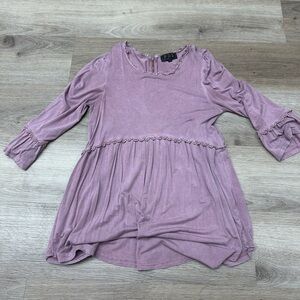POL women babydoll mauve pink shirt size small